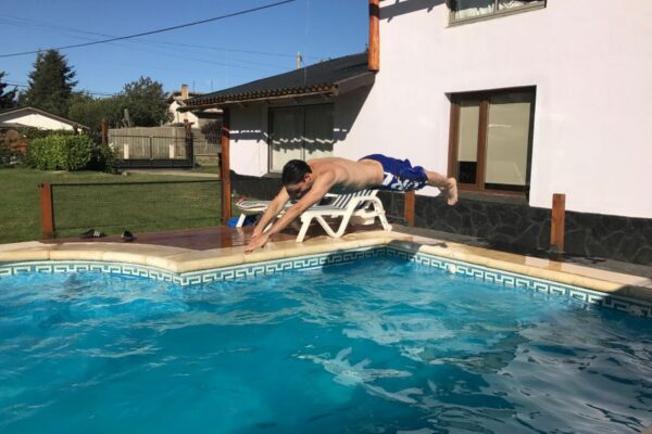 Piscina climatizada en verano